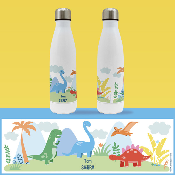 gourde personnalisee funky dino 500ml bouchon classique