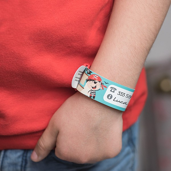 1 braccialetto identificativo antismarrimento bambini